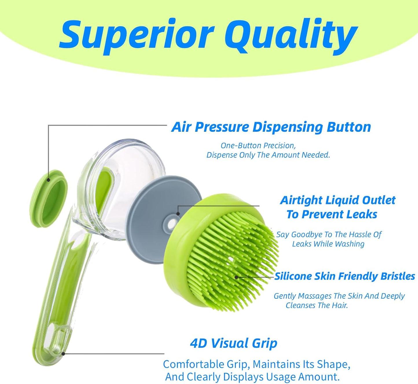Revolutionary 2 in 1 Dog Bath Brush with Integrated Soap Dispenser - Perfect for Long and Short Haired Pets!