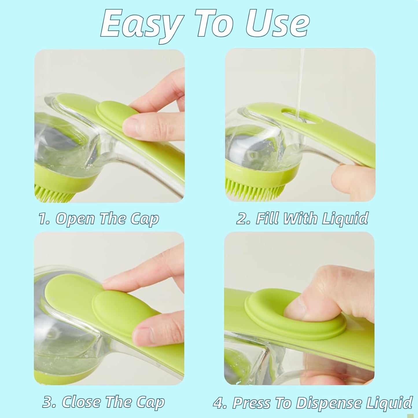 Revolutionary 2 in 1 Dog Bath Brush with Integrated Soap Dispenser - Perfect for Long and Short Haired Pets!