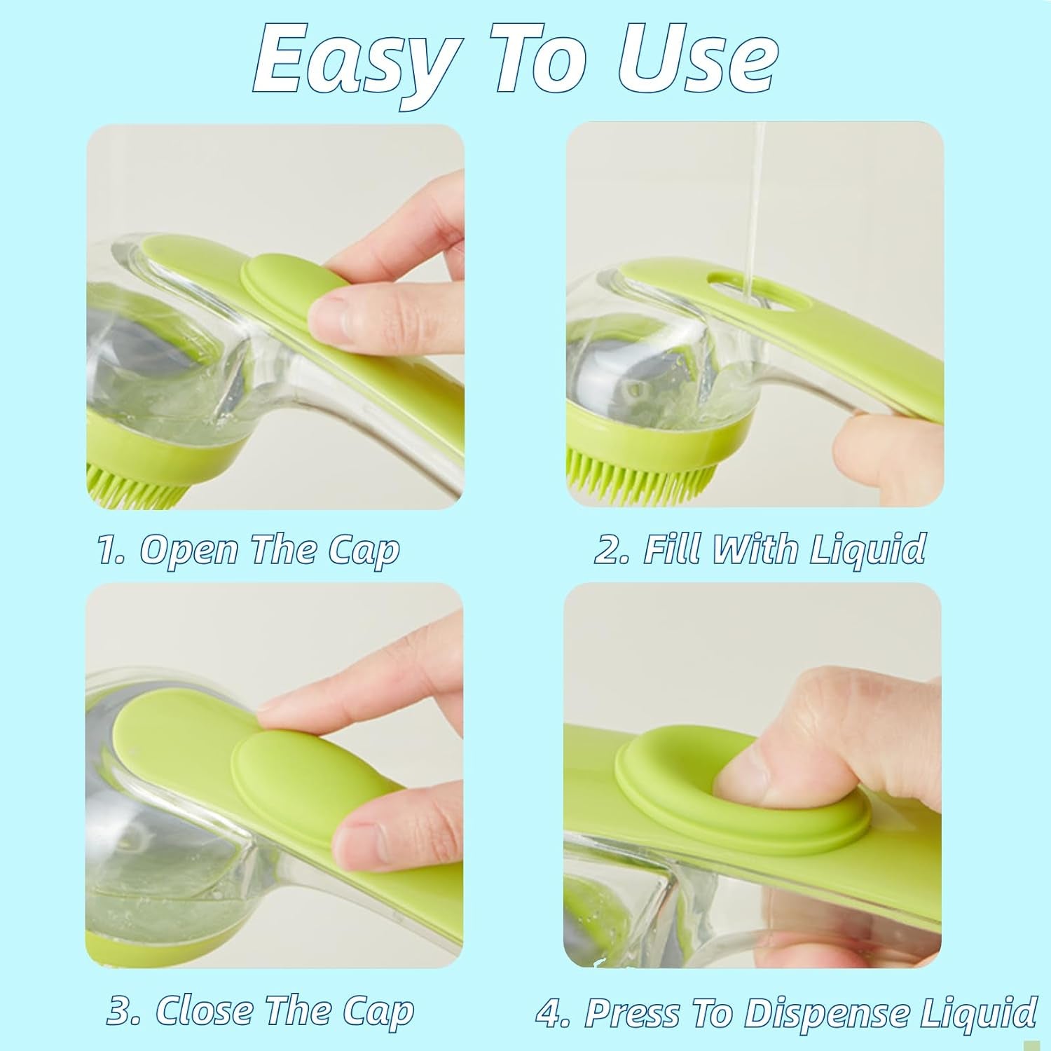Revolutionary 2 in 1 Dog Bath Brush with Integrated Soap Dispenser - Perfect for Long and Short Haired Pets!