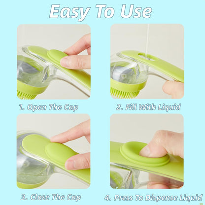 Revolutionary 2 in 1 Dog Bath Brush with Integrated Soap Dispenser - Perfect for Long and Short Haired Pets!
